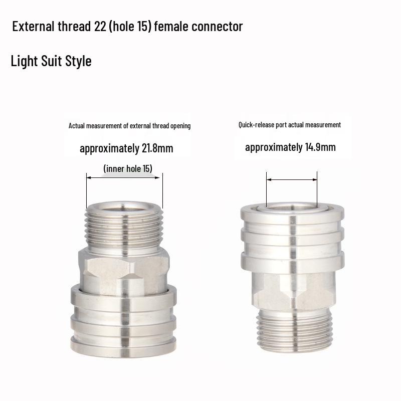 High-Pressure Copper Quick-Connect Water Hose Adapter for Car Washers