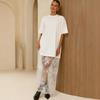 European and American Summer New Casual Solid Color Lace Splicing Dress Women's T-shirt Long Dress