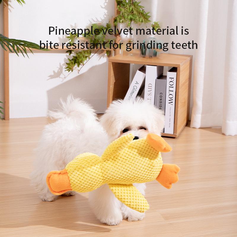 Duck Shape Dog Toy Quacking Pet Toys for Small Large Dog Cat Durable Puppy Molar Chew Toy Fun Interactive Plaything Dog Supplies