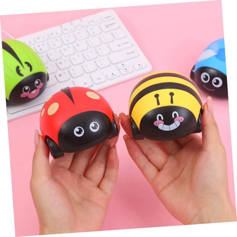 Ladybug Shaped Vehicle for Cognitive Pull Back Car Non Battery Powered Fun for Parent Interaction for Play and Decor