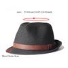 New Summer Big Size 61Cm Jazz Straw Hat For Man Retro British Curled Edge Design Sun Hat Outdoors Uv Upf 50+ Sunscreen Beach Hat