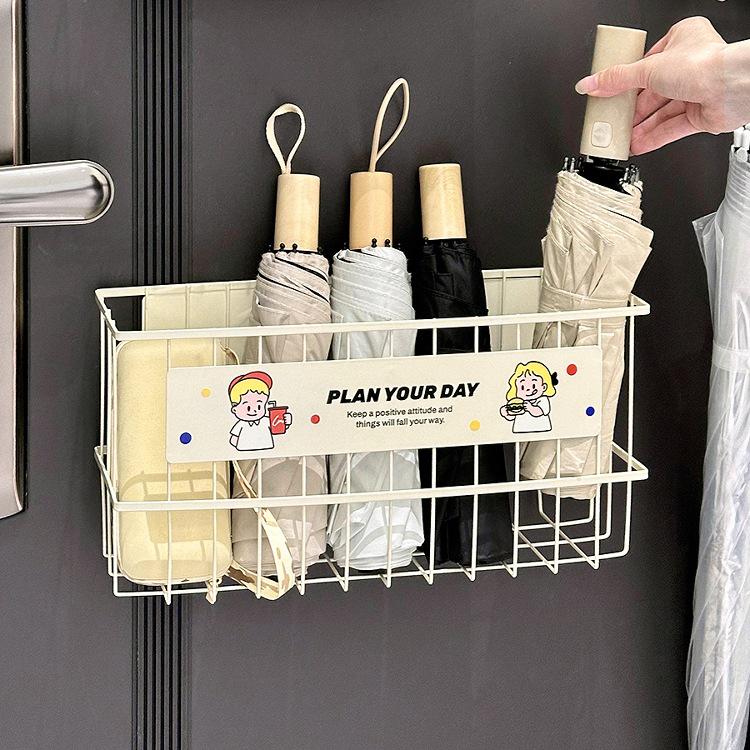 

Wall-Mounted Anti-Theft Magnetic Entry Door Umbrella Storage Rack Dopamine Suction Hook - Blue