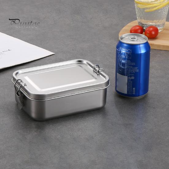 Lancheira de aço inoxidável à prova de vazamento Bento Box para crianças Adultos Recipientes de comida para sanduíches Frutas Lanches