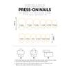 24pcs French False Nails with Star Prints Design Retro Polka Dot Press On Nails for Women Daily Wear