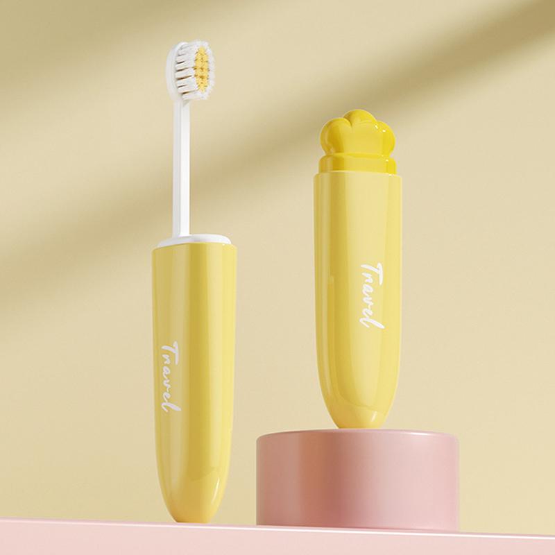 

Carrot Shape Travel Toothbrush Portable Folding Tooth Brush Outdoor Camping Tooth Brush Soft Toothbrush Oral Cleaning Tools жёлтый