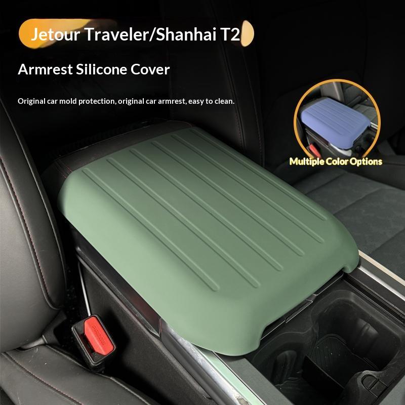Fit For Jetour Traveler Shanhai T2 Car Armrest Box Cover Protective Pad Central Control Armrest Silicone Protection Cover MatGood product