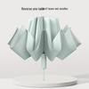 10-Rib 280T Pongee Automatic Three-Fold Inverted Umbrella with Silicone Strap Handle for Sun and Rain