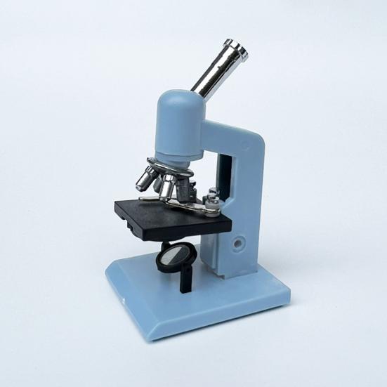 Dollhouse Miniature Microscope Realistic Plastic Mini Laboratory Equipment Experimental Scene Decor Toy Play House Supplies