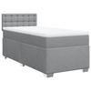 Exclusive House - Bed Slat Base with Mattress Light Grey 100x200cm Fabric
