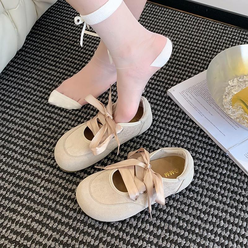 Fashion Women's Lace Plats Shoes Fashon Casual Sneaker Designer Elegant Ballet Dance Shoes 2025 Autumn New Shallow Zapatillas De Mujer