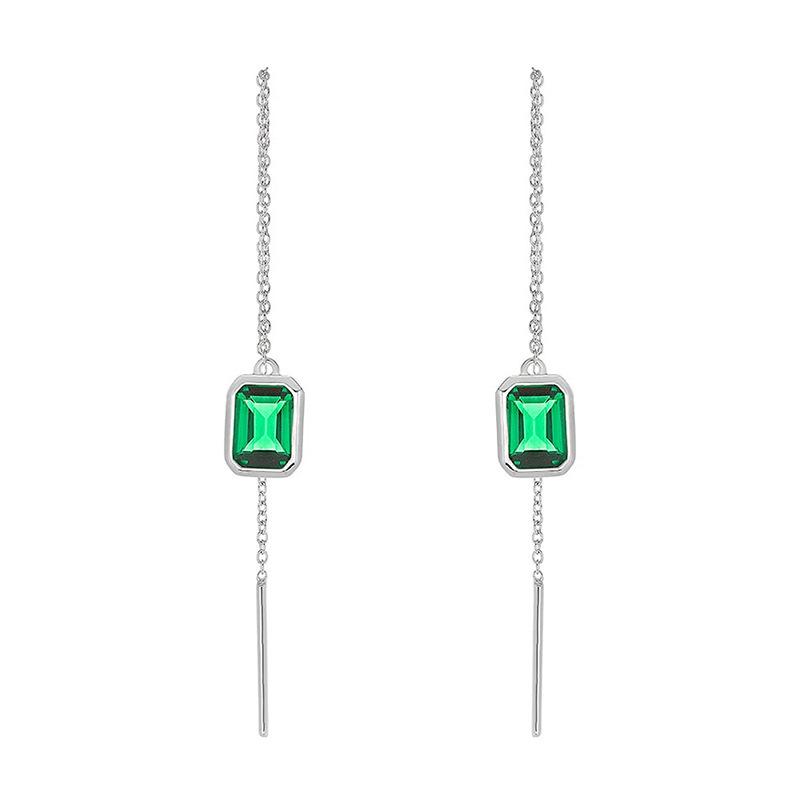 

1 Pair of Sleek Design Chain Earrings with Temperament, Geometric Accessories, Pop and Niche Styles серебряный