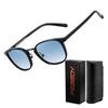 FEISEDY Sunglasses UV400 protection ultra-lightweight 20g blue light cut mens womens Wellington type adjustable nose pads colored lenses PC fashion