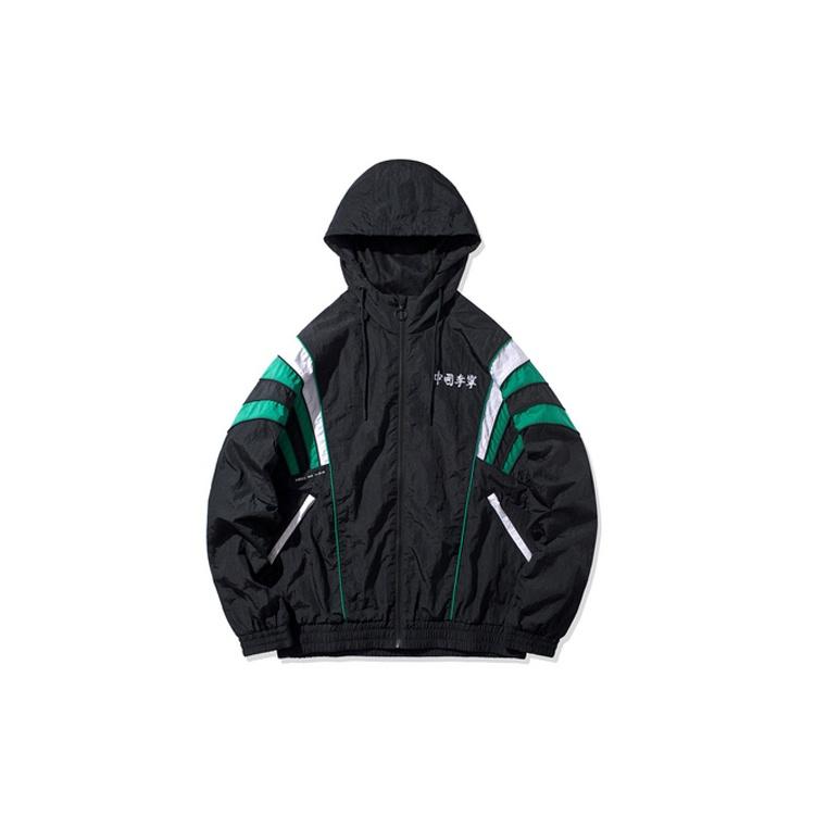 Li-Ning Paris fashion week Sports Hooded Jacket Black Men s AFDQ277-1 M