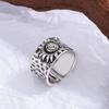 Sunflower Ring Exaggerated Punk Hip-hop Sunflower Wide Open Ring