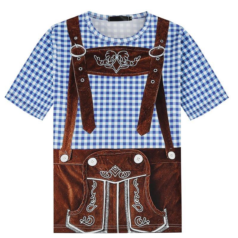 Oktoberfest Birra Bavarese T-Shirt Stampata 3D Germania Lederhosen Grafica T-Shirt Uomo Casual Streetwear Magliette Oversize Top