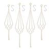 ABFS 4 Piece Hanging Planters Baskets With 4 Hanging Hooks Cotton Rope Macrame Plant Hanger