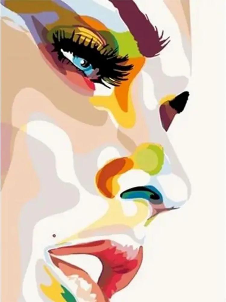 Diy5D Diamant pictură digitală abstractă figuri feminine mozaic cruce brodat perete digital pentru decorare cadou