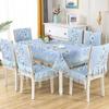 Chinese Style Chair Cover Dining Table Cloth Thick Anti Slip Chair Cushion with Lace Skirt Simple Printed Tablecloth Home Decor