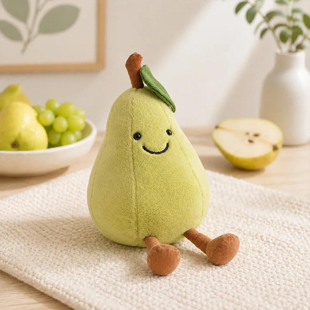 Juguete de Peluche Blando de Fruta Relleno Tomate Manzana Pera Melocotón Almohada de Peluche Suave Comida de Peluche Peluche Regalo de Cumpleaños para Niños