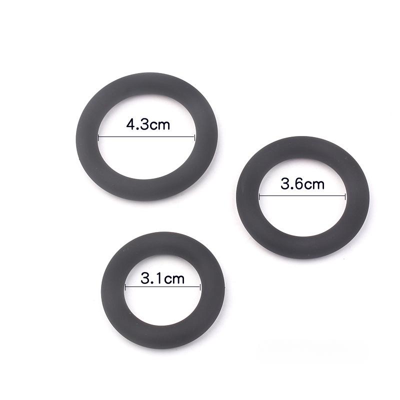 3pcs Silicone Cock Ring Penis Bondage Chastity Cage Ball Stretcher Sex Toys for Men Penis Ring Delay Ejaculation Sex Shop