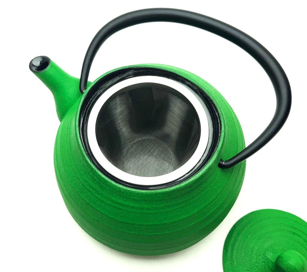 Nanbu Eisen Hakeme Gebürstete Grüne Teekanne, Design, 0,4L,