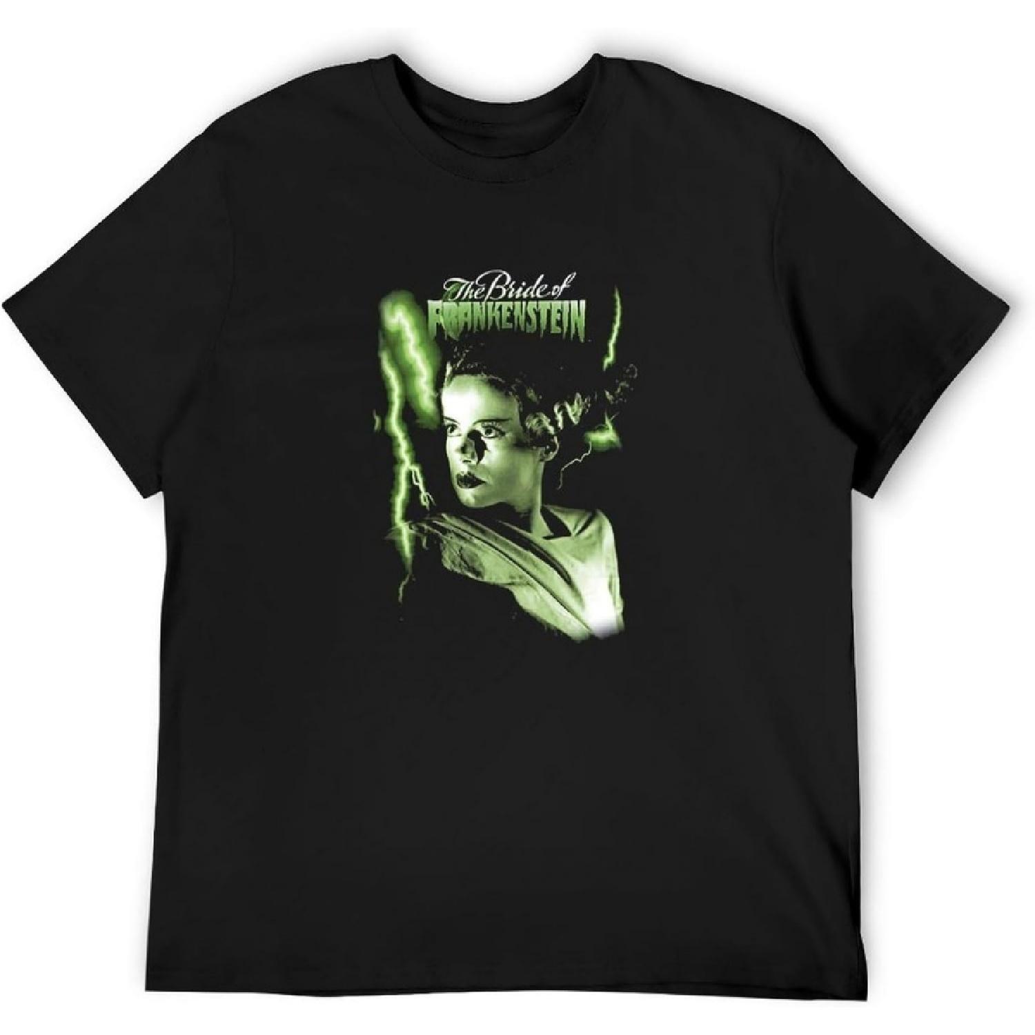 BAOXIANFU Bride of Frankenstein Green Bride Top Sweatshirt Short Sleeve Black S