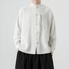 T-shirt da uomo in cotone di bambù con colletto Henley a maniche corte, taglie forti, moda casual europea