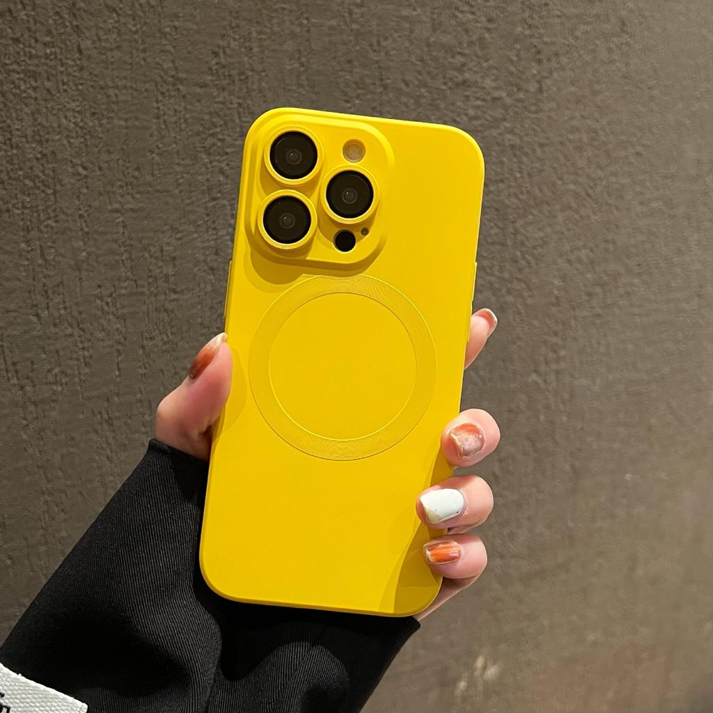 Applicable To iPhone11promax Liquid Magnetic Mobile Phone Case Apple 11 Silicone CD Pattern with Built-in Lens Case