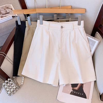 Pantaloncini Corti da Donna Elastici a Vita Alta Tinta Unita Basic Semplici Pantaloncini Estivi Traspiranti Comodi Pantaloncini Corti Casual Moda Slim Lavoro Plus Pantaloni con Tasche
