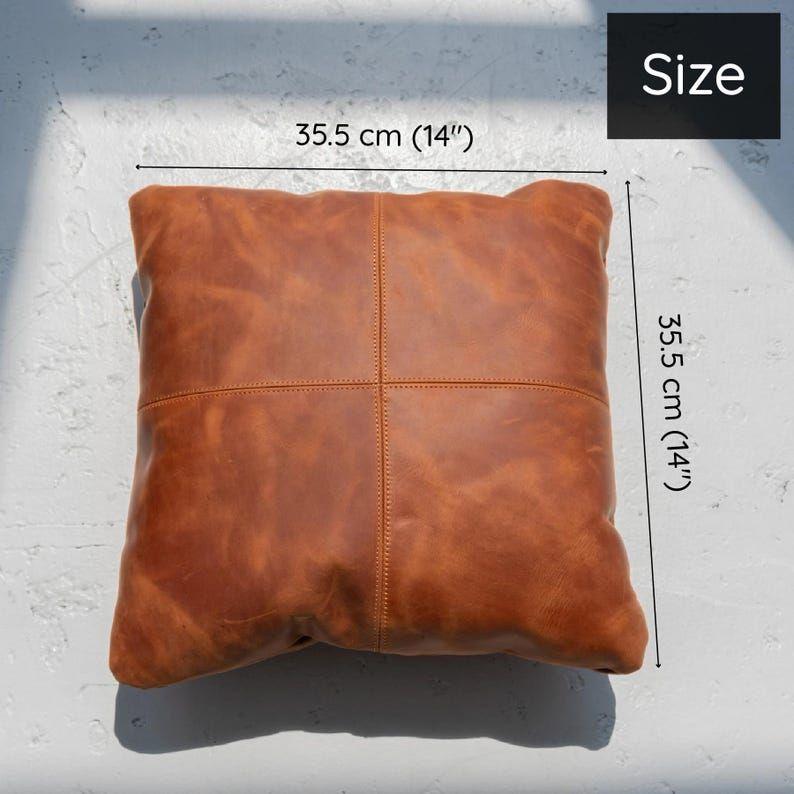Leather sofa pillow Leather cushion cover Leather pillow cover Custom cushion cover Leather pillow case Square cushion cover 35 x 35 cm 8750₽