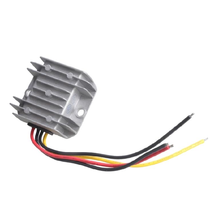 60W 24V To 12V 5A Automotive Power Converter Aluminum Housing With Protective Module For Speaker Accessories