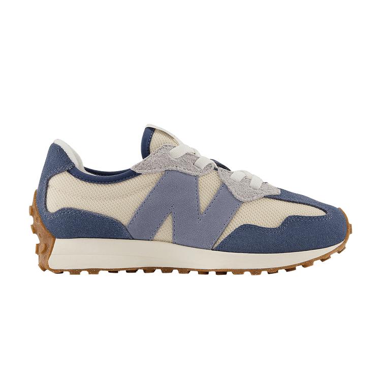 New Balance 327 Bungee Lace Little Kid Vintage Indigo Kids Sneakers Purple Navy Beige PH327RD