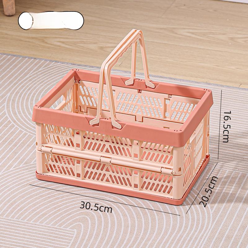 Foldable Storage Basket, Shopping Cart, Utility Crate, Large Capacity Organizer for Groceries, Picnic, Supermarket