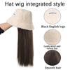 Fashion Hat Wig Lamb Hair Fisherman's Hat Long Straight Wig Female Synthetic Wig Autumn/Winter Halloween Party Christmas Gift