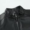 Spot men's high-quality cardigan popular PU coat zipper leather jacket leather jacket men's coat