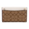 Coach 21 Horse And Carriage Logo Leather Chain Crossbody Shoulder Bag Women Bags Khaki White 88101-IMDJ8