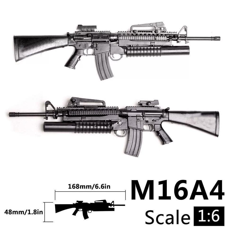 DIY Product 1:6 Scale Minigun Plastic Gun M134 Gatling Model Heavy Machine Guns Action Figures Toys Accessories Gifts