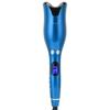 Automatic Curling Iron Wand LED Temperature Display Timer Blue Curling Iron 110‑240VUK Plug