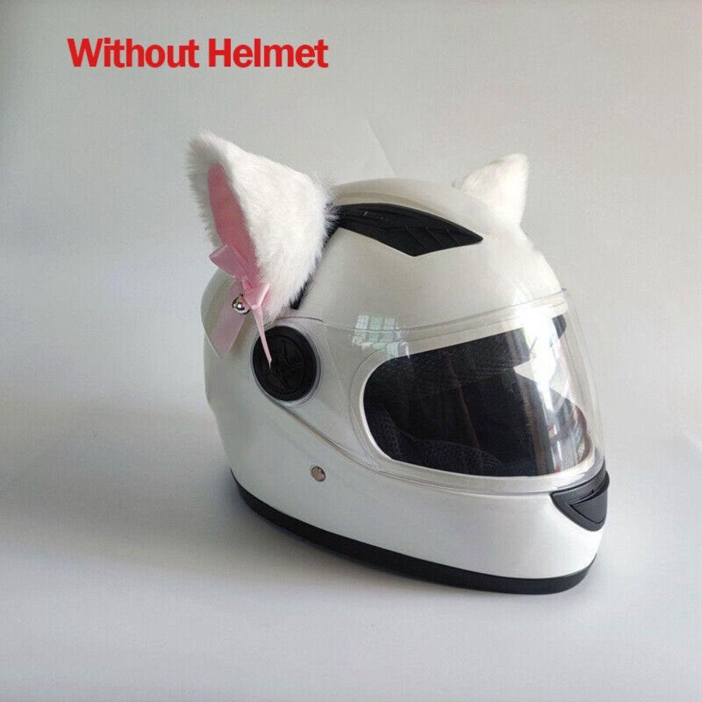 Touch Fastener Bow Cat Ear Decoration Plush Helmet Accessories Cute Cute Plush Stickers  Women