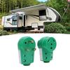 30A RV Male and Female Plug Set with Ergonomic Handles, 3750W 10 AWG Wire, ABS Material, Weather , Internal Clamps, Built In Handles for RV Replaceme