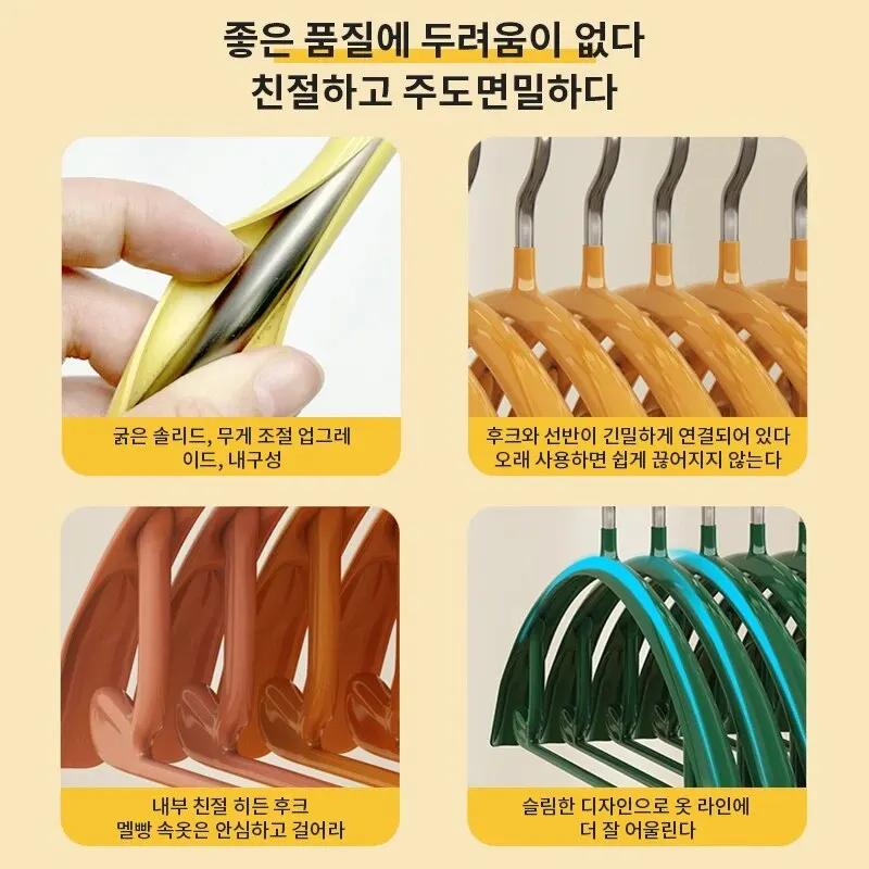 5PCS Impregnat Semi-rotund Umeraș Depozitare fără sudură Gros Haine Bretele Anti-alunecare din oțel inoxidabil Haine Agățate Adult