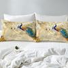Peacock Duvet Cover Set Double Size Botanical Floral Bedding Set With 2 Pillowcases For Kids Girls Adults Animals