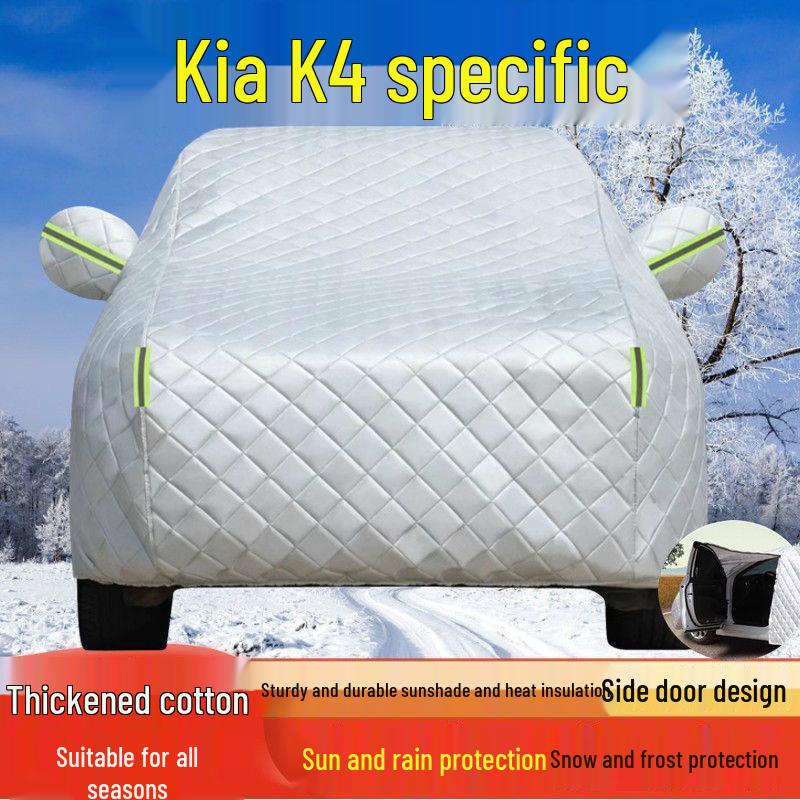 

Kia K4 All-Weather Car Cover: Sun, Rain, Snow, Frost, and Dust Protection. Kia K4