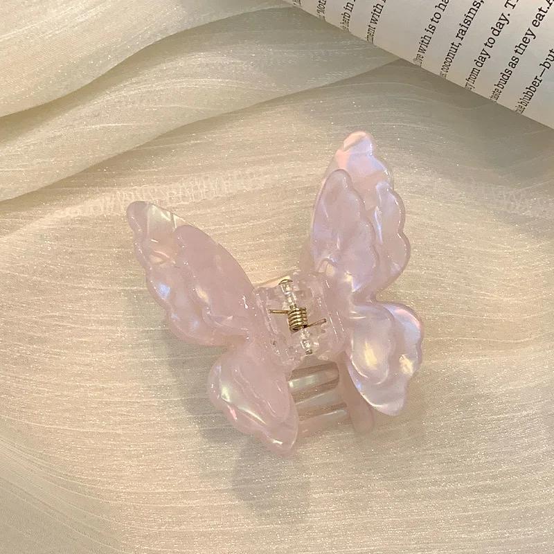 Fairy Butterfly Hair Claw French Retro Acetate Crab Hair Clip Sweet Princess Shark Clip For Women Girl Hairpin Hair Accessories