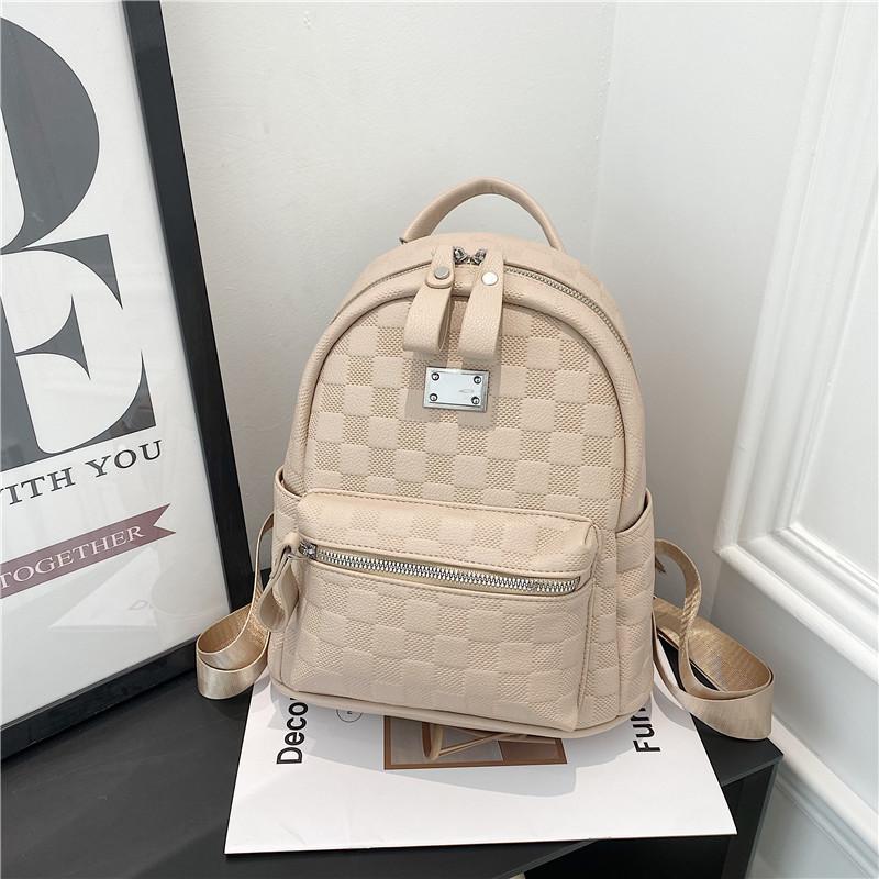 Schultasche Mode Neuer Rucksack Klassisches Karomuster Rucksack Damen Outdoor Reise Tasche College Student Schultasche Trend