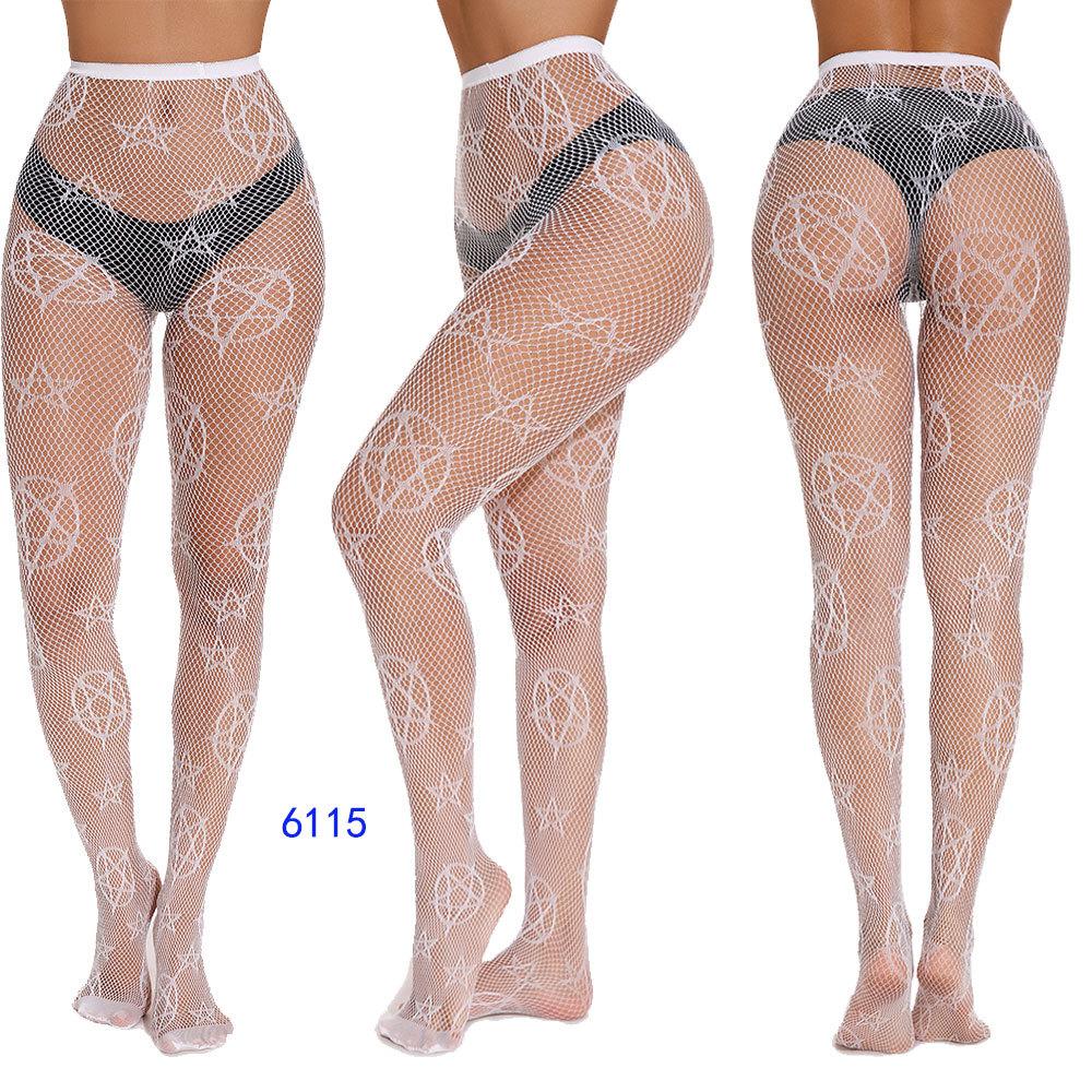Ny Halloween Fisknätsstrumpor Set med Fisknätstights