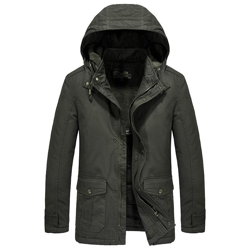 Men's New Large Size Cotton Coat, Loose Thickened Cotton Jacket Top, Winter Men's Thick Single-piece Cotton Coat