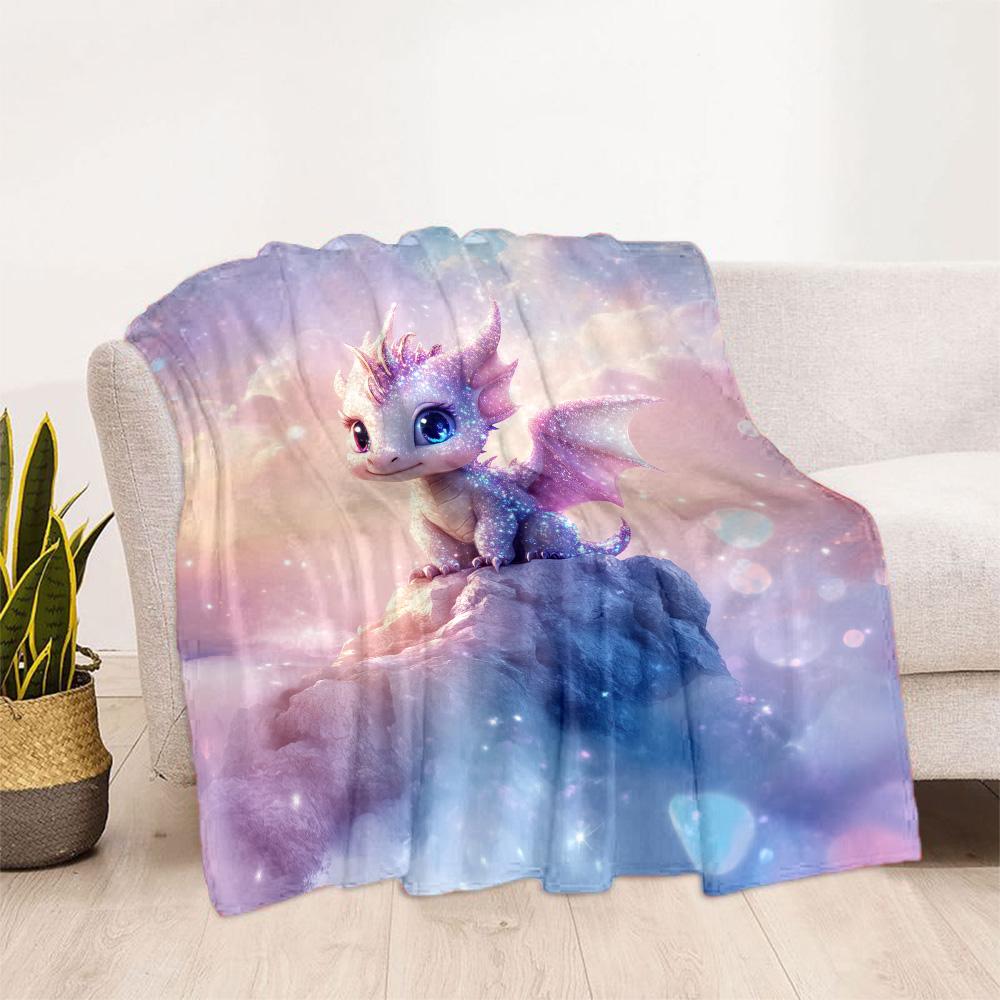 Dragon Reading Magic Book flannel,Lightweight,Flannel Blanket,Comfortable Blanket, Sofa Blanket, gift blankets,Holiday gift blanket Blankets