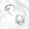 Smyoue Certified 2CTTW D Color Moissanite Hoop Earring for Women Sparkling High Quality Lab Diamond Jewelry 925  Silver