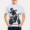 Chlapecké tričko s motorkářem 3D tištěné tričko pro chlapce 2-10 let Krátký rukáv Top pro miminka a děti Letní trendy Street Dětský top